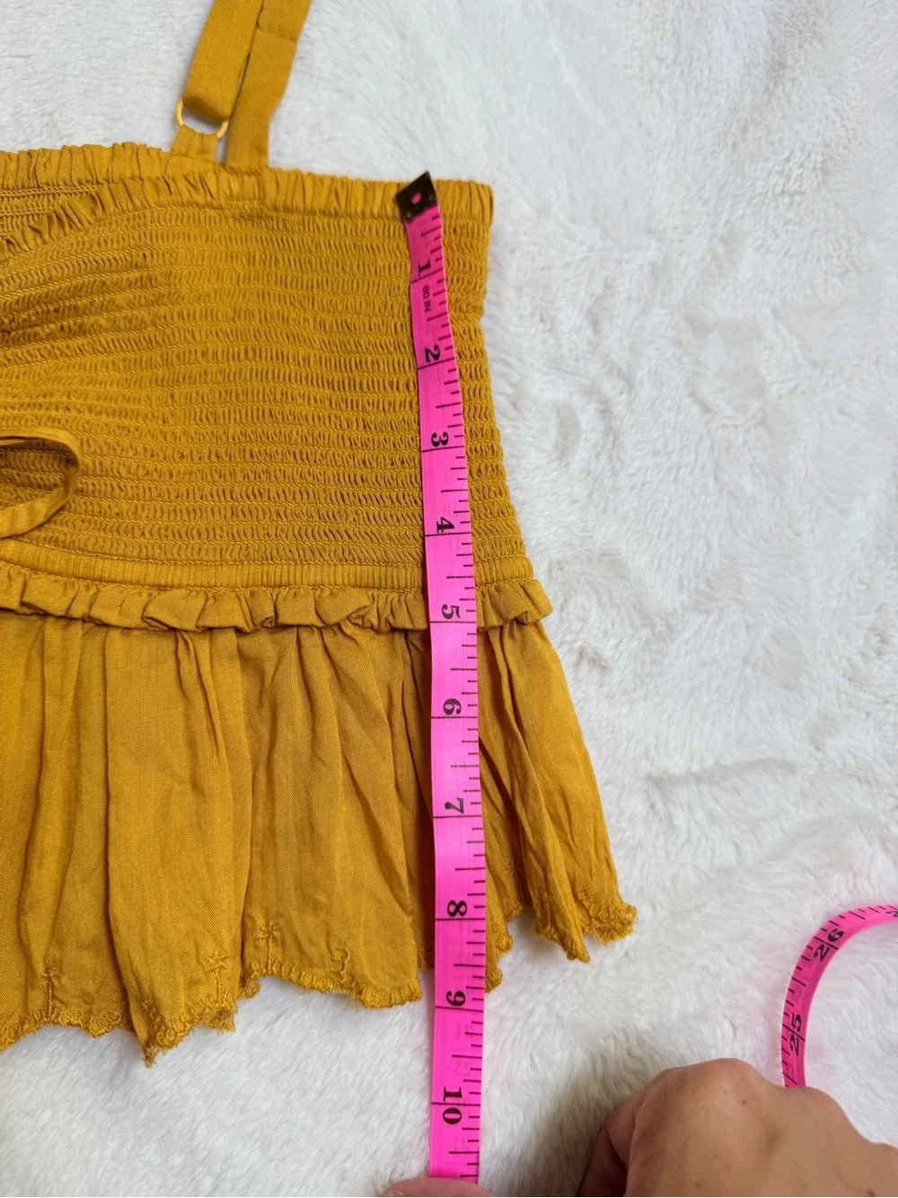NWT Aritzia Wilfred La Boheme Dareau Camisole Crop Top Size Small Cairo Gold - Picture 6 of 6